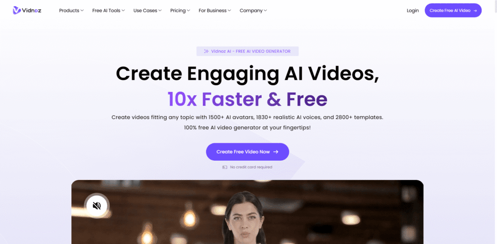 Vidnoz-AI-Create-FREE-AI-Videos-10X-Faster-Online