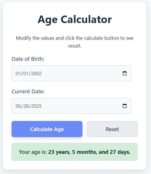 Super Duper Age Calculator